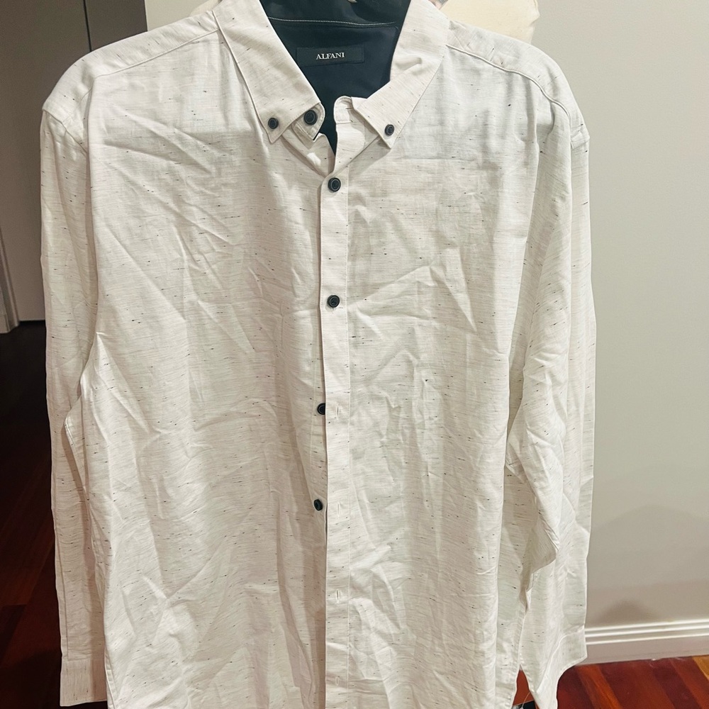 Alfani White Mens Dress Shirt